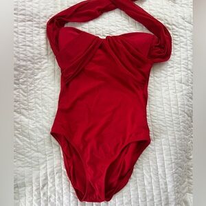 Jantzen Red One Piece Bathing Suit size 8